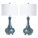 Dixon Teal Table Lamp (Set of 2) by Crestview at Eve Furniture