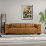 Dixon Waxy Tan Leather Sofa by Ashcroft Imports at Eve Furniture