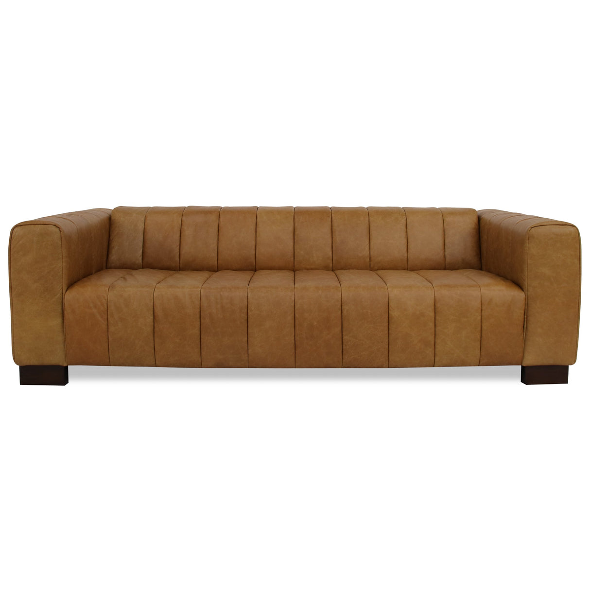 Dixon Waxy Tan Leather Sofa by Ashcroft Imports at Eve Furniture