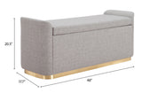 Dobo Gray Storage Bench by Zuomod at Eve Furniture