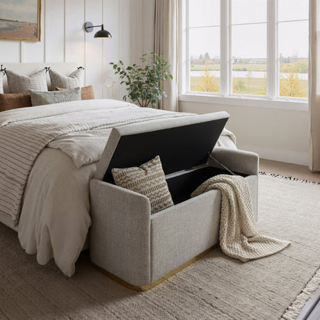 Dobo Gray Storage Bench by Zuomod at Eve Furniture