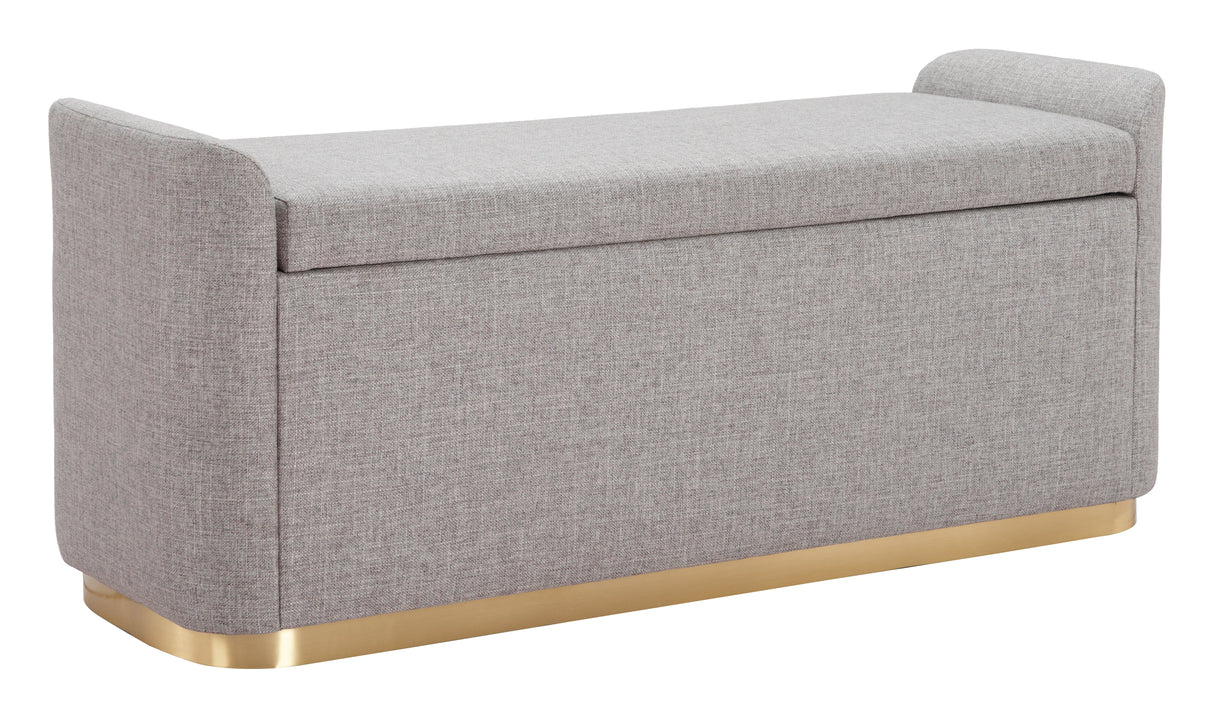 Dobo Gray Storage Bench by Zuomod at Eve Furniture