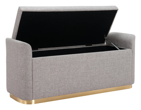 Dobo Gray Storage Bench by Zuomod at Eve Furniture