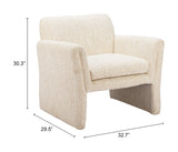 Dobra Oatmeal Beige Accent Chair by Zuomod at Eve Furniture