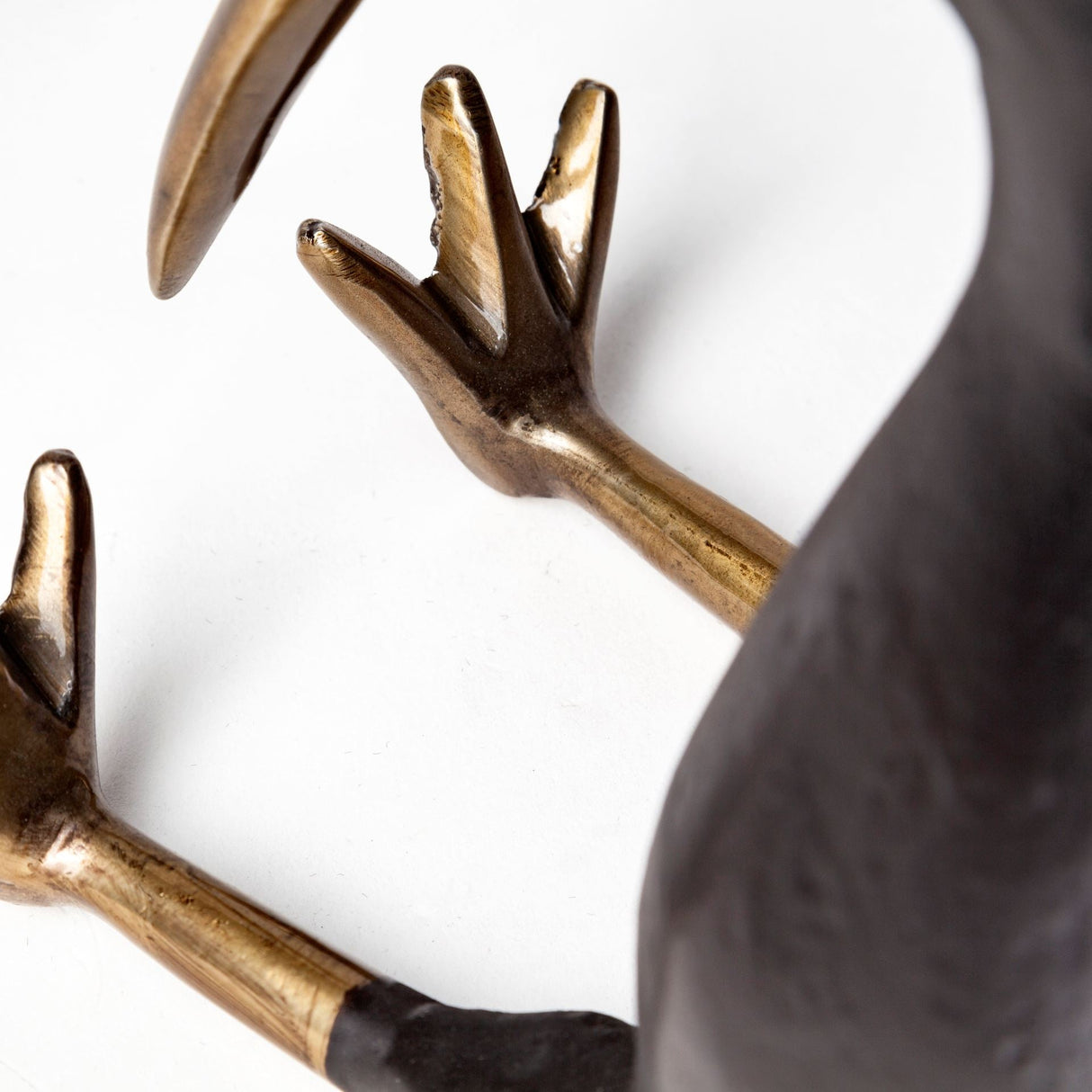 Dodo Kiwi 7L x 4W Black Cast Aluminum Mauritian Bird Sculpture by Mercana at Eve Furniture
