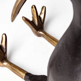 Dodo Kiwi 7L x 4W Black Cast Aluminum Mauritian Bird Sculpture by Mercana at Eve Furniture