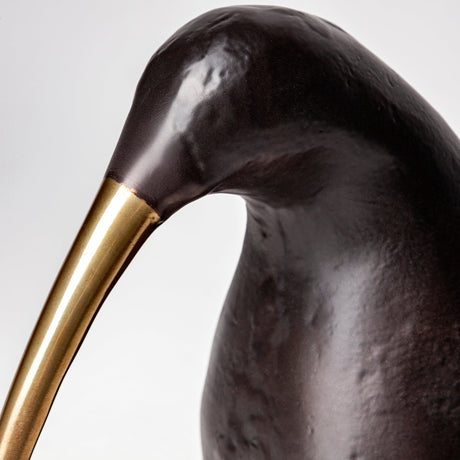 Dodo Kiwi Black Cast Aluminum Mauritian Bird Sculpture by Mercana at Eve Furniture