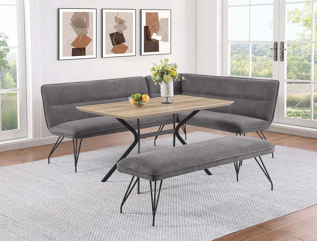 Dodson Fabric Upholstered Dining Bench Grey by Coaster at Eve Furniture