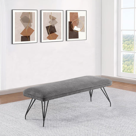 Dodson Fabric Upholstered Dining Bench Grey by Coaster at Eve Furniture