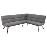 Dodson Fabric Upholstered L-Shaped Nook Dining Bench Grey by Coaster at Eve Furniture