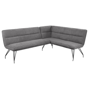 Dodson Fabric Upholstered L-Shaped Nook Dining Bench Grey by Coaster at Eve Furniture