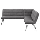 Dodson Fabric Upholstered L-Shaped Nook Dining Bench Grey by Coaster at Eve Furniture
