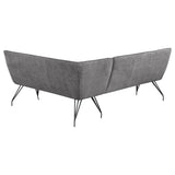 Dodson Fabric Upholstered L-Shaped Nook Dining Bench Grey by Coaster at Eve Furniture