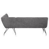 Dodson Fabric Upholstered L-Shaped Nook Dining Bench Grey by Coaster at Eve Furniture