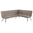 Dodson Fabric Upholstered L-Shaped Nook Dining Bench Taupe by Coaster at Eve Furniture