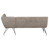 Dodson Fabric Upholstered L-Shaped Nook Dining Bench Taupe by Coaster at Eve Furniture
