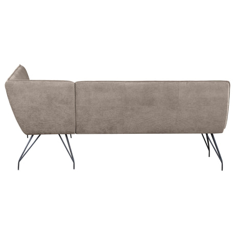 Dodson Fabric Upholstered L-Shaped Nook Dining Bench Taupe by Coaster at Eve Furniture