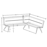 Dodson Fabric Upholstered L-Shaped Nook Dining Bench Taupe by Coaster at Eve Furniture