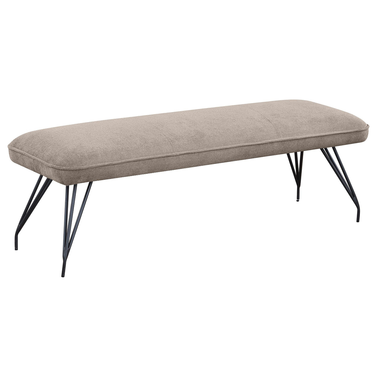 Dodson Taupe Upholstered Dining Bench by Coaster at Eve Furniture