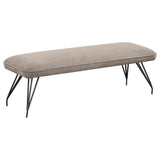 Dodson Taupe Upholstered Dining Bench by Coaster at Eve Furniture