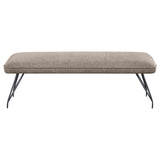 Dodson Taupe Upholstered Dining Bench by Coaster at Eve Furniture