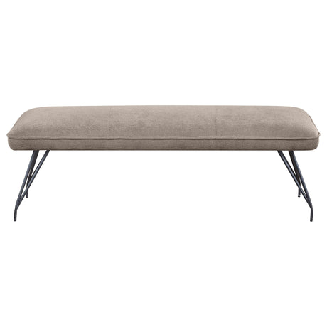 Dodson Taupe Upholstered Dining Bench by Coaster at Eve Furniture
