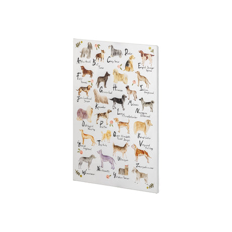 Dog Alphabet by Melissa Wang a Hand Embellished Textured Canvas by Mercana at Eve Furniture