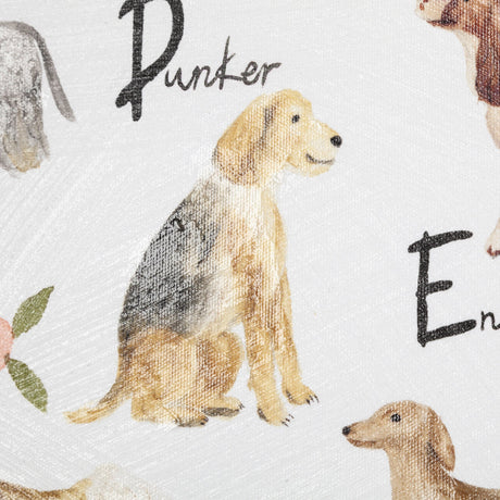 Dog Alphabet by Melissa Wang a Hand Embellished Textured Canvas by Mercana at Eve Furniture
