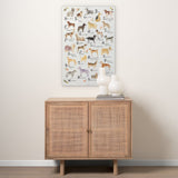 Dog Alphabet by Melissa Wang a Hand Embellished Textured Canvas by Mercana at Eve Furniture