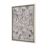 Dog Sketches II by Mercana Studio Hand Embelished Framed Artwork Matted under Glass by Mercana at Eve Furniture