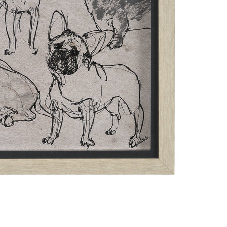 Dog Sketches II by Mercana Studio Hand Embelished Framed Artwork Matted under Glass by Mercana at Eve Furniture