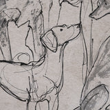 Dog Sketches II by Mercana Studio Hand Embelished Framed Artwork Matted under Glass by Mercana at Eve Furniture