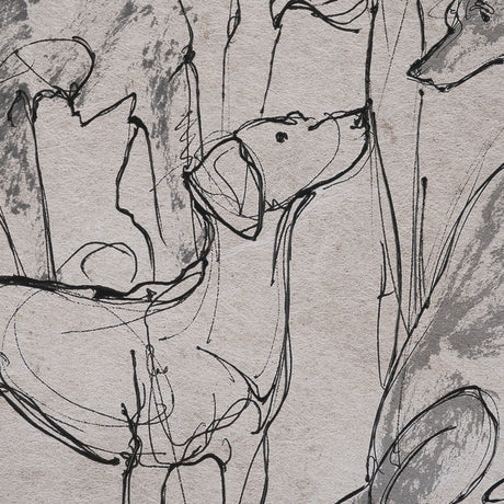 Dog Sketches II by Mercana Studio Hand Embelished Framed Artwork Matted under Glass by Mercana at Eve Furniture