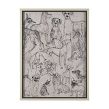 Dog Sketches II by Mercana Studio Hand Embelished Framed Artwork Matted under Glass by Mercana at Eve Furniture
