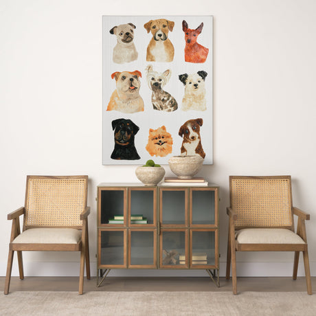 Doggos & Puppers I by June Erica Vess a Hand Embellished Textured Canvas by Mercana at Eve Furniture