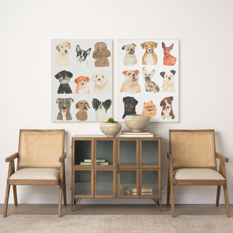 Doggos & Puppers I by June Erica Vess a Hand Embellished Textured Canvas by Mercana at Eve Furniture