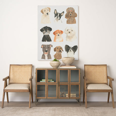 Doggos & Puppers II by June Erica Vess a Hand Embellished Textured Canvas by Mercana at Eve Furniture