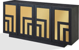 Doheny Black/Brass Wood and Metal Two Door Sideboard by Modus Furniture at Eve Furniture