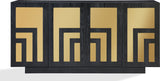 Doheny Black/Brass Wood and Metal Two Door Sideboard by Modus Furniture at Eve Furniture