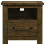 Doherty Rustic Brown 1-drawer Nightstand Bedside Table by Coaster at Eve Furniture