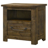 Doherty Rustic Brown 1-drawer Nightstand Bedside Table by Coaster at Eve Furniture
