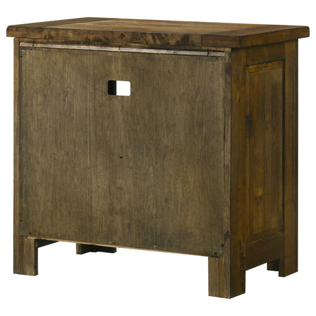 Doherty Rustic Brown 1-drawer Nightstand Bedside Table by Coaster at Eve Furniture
