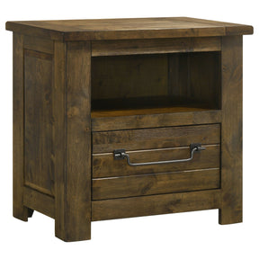 Doherty Rustic Brown 1-drawer Nightstand Bedside Table by Coaster at Eve Furniture