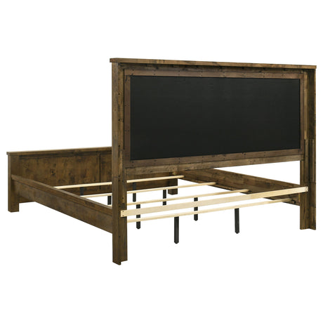 Doherty Rustic Brown 4-Piece Eastern King Bedroom Set by Coaster at Eve Furniture