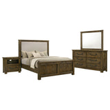 Doherty Rustic Brown 4-Piece Queen Bedroom Set by Coaster at Eve Furniture