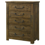 Doherty Rustic Brown 5-drawer Chest Of Drawers by Coaster at Eve Furniture