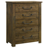 Doherty Rustic Brown 5-Piece Eastern King Bedroom Set by Coaster at Eve Furniture