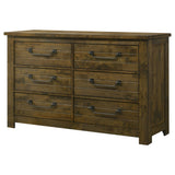 Doherty Rustic Brown 6-drawer Bedroom Dresser by Coaster at Eve Furniture