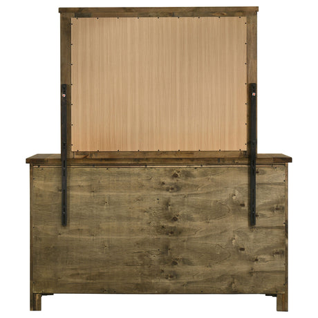 Doherty Rustic Brown 6-drawer Dresser With Mirror by Coaster at Eve Furniture