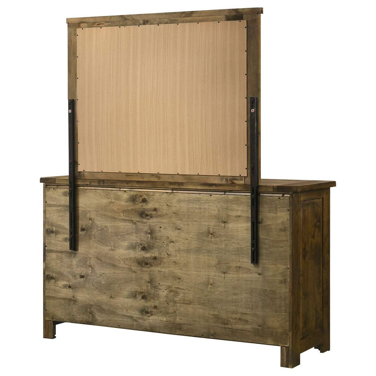Doherty Rustic Brown 6-drawer Dresser With Mirror by Coaster at Eve Furniture